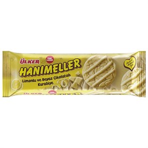 Ulker hanimeller лимонное печенье в белом шок. 138гр. 1/9шт.