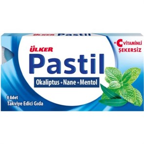 Ulker pastil леденцы эвкалипт мята прополис 22,4гр. БЕЗ САХАРА 1/12шт.*6бл.