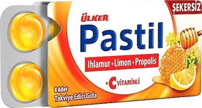 Ulker pastil леденцы липа + лимон прополис 22,4гр. БЕЗ САХАРА 1/12шт.*6бл.