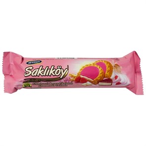 ULKER saklikoy сэндвич-печенье сливочно малиновый крем 100гр. 1/18шт.