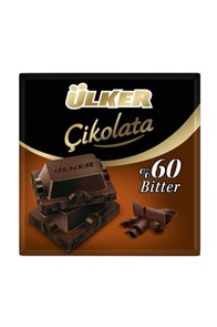 Ulker шоколад черный 60% Bitter 60гр. 1/6шт.*6бл.