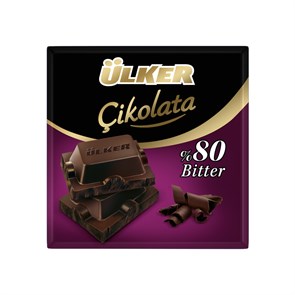 Ulker шоколад горкий 80% плитка 60гр. 1/36шт.