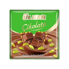 Ulker шоколад молочный с фисташкой 65гр. 1/6шт.*6бл.