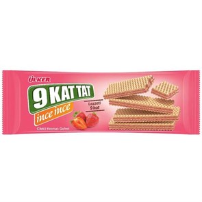 Ulker вафли 9 kat tat inse с клубничным кремом 114гр.1/16шт.