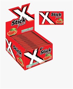X STICK FRESH MINI STICK BOXED 5`S WATERMELON FLAVOURED Жевательные резинки с арбузом 1/24шт.