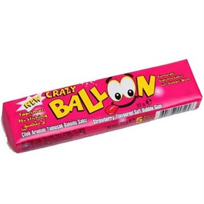 Жевательная резинка “GRAZY BALOON” клубника 22гр  1/20шт.*6бл.