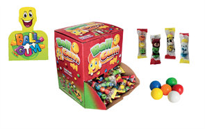 BALLGUM MINI BUBBLE GUM Мини-Жевательные резинки 1.8гр. 1/250шт.*8бл.