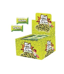 BIGGUM SINGLE CARDAMOM FLAOURED BUBBLE GUM Жевательные резинки с кардамон 2,9гр. 1/100шт.*10бл.