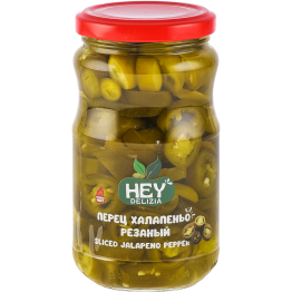 HEY DELIZIA Маринованный перец халапеньо зеленый 370мл. 1/12шт.