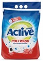 ACTIVE Стиральный порошок автомат "Poly Wash" Polymer Enzyme-технология холодной стирки, 3 кг (4 шт) - фото 826732