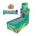 3 FRESH WATERMELON FLAVOURED BUBBLE GUM (with tattoo) Жевательные резинки с арбузом 1/24шт.*24бл. - фото 827104