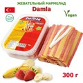 Tayash Кислые ремешки с посыпкой DAMLA, банан&#038;клубника 300гр. 1/24шт. - фото 829622